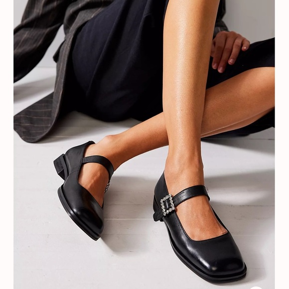 Free People Rumor Diamante Mary Janes Size 7.5 - Picture 1 of 16